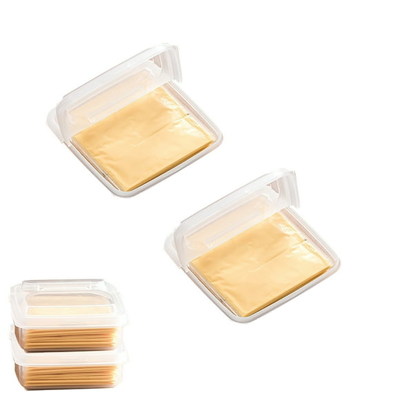 2 Pack-Plastic Cheese Storage Containers with Airtight Lids Keeps Cheese Fresh and Delicious Cheese Container for Fridge