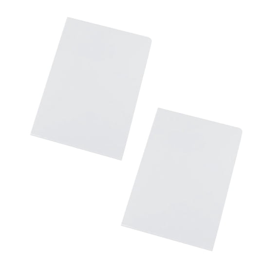 2 Pack Plastic Clear Document Folders, L-Type Plastic 8.5*11" File Sleeves for Document Protection, Transparent Reusable A4 Project Pockets for office, Home