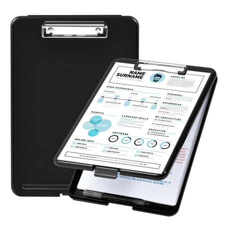 2-Pack Plastic Clipboard with Storage Case,Clipboard Storage Organizer,Nursing Clipboard With Storage,Storage Clipboard Case