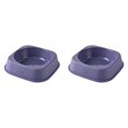 thumbnail image 1 of 2 Pack Dog Bowls, Cat Food Dishes, Reusableb Bulk Pet Feeding Dog Food Water Bowls, Colorful Puppy Dogs Birthday Party Supplies for Small to Medium Cats, Dogs, 7.3x7.3x2in, Purple, 1 of 5