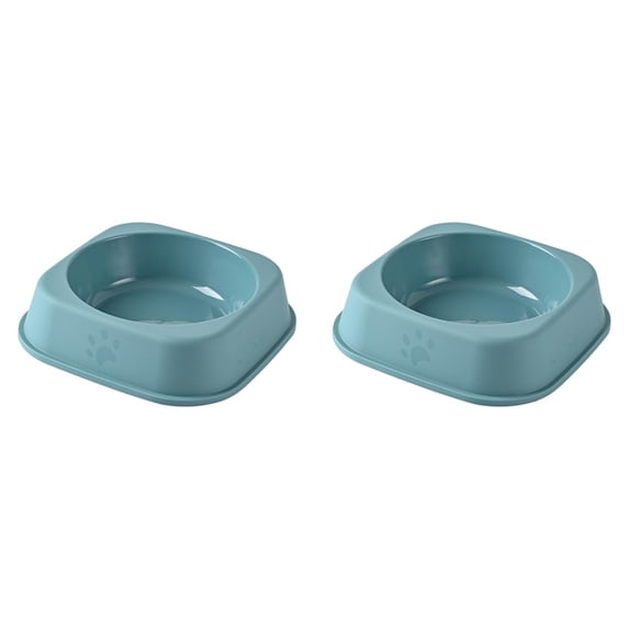 2 Pack Dog Bowls, Cat Food Dishes, Reusableb Bulk Pet Feeding Dog Food Water Bowls, Colorful Puppy Dogs Birthday Party Supplies for Small to Medium Cats, Dogs, 6.1x6.1x1.8in, Blue