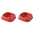 thumbnail image 1 of 2 Pack Dog Bowls, Cat Food Dishes, Reusableb Bulk Pet Feeding Dog Food Water Bowls, Colorful Puppy Dogs Birthday Party Supplies for Small to Medium Cats, Dogs, 7.3x7.3x2in, Red, 1 of 5