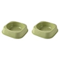 thumbnail image 1 of 2 Pack Dog Bowls, Cat Food Dishes, Reusableb Bulk Pet Feeding Dog Food Water Bowls, Colorful Puppy Dogs Birthday Party Supplies for Small to Medium Cats, Dogs, 7.3x7.3x2in, Green, 1 of 5