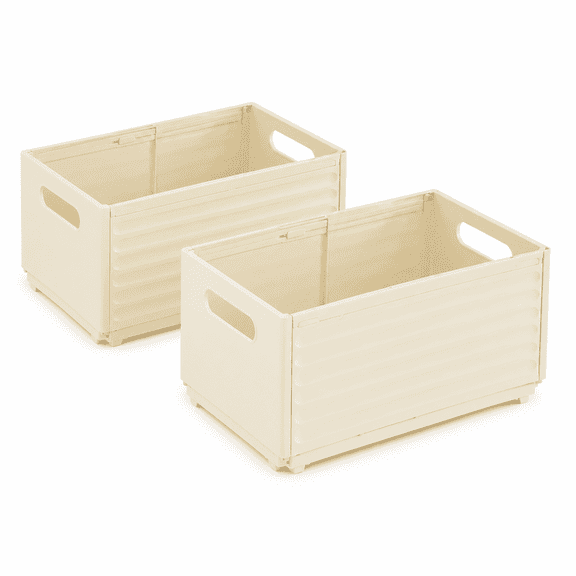 2 Pack Plastic Foldable Storage Bins, Adjustable 11-18.6" Expandable Boxes, Drawer Organizers Separators Dividers for Bedroom Kitchen Utensils Tools Closet
