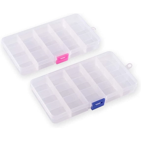 2 Pack Plastic Grid,Adjustable Dividers,Transparent Box Storage ...