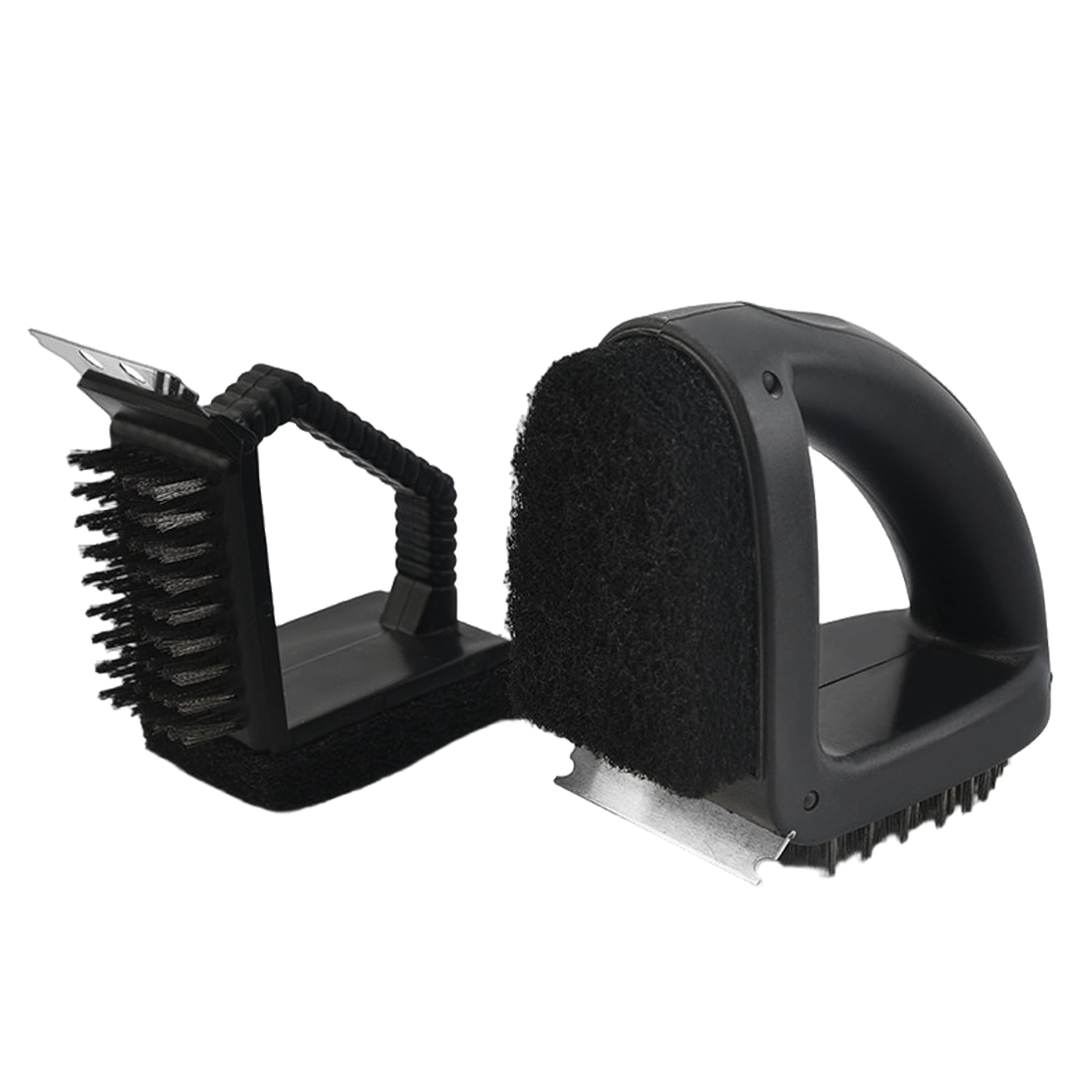 2 Pack Plastic Handle Stainless Steel BBQ Grill Cleaning Brush, Multi-Purpose Wire Brush for Grill Grate, Griddle, Oven Rack, Portable Outdoor Barbecue Tool