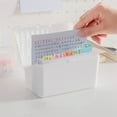 thumbnail image 1 of 2 Pack Plastic Index Card Storage Case Multipurpose Recipe Business Card Desktop Sorter Organizer, 1 of 8