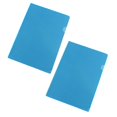thumbnail image 1 of 2 Pack Plastic Light Blue Document Folders, L-Type Plastic 6.3*8.8" File Sleeves for Document Protection, Transparent Reusable A5 Project Pockets for office, Home, 1 of 7