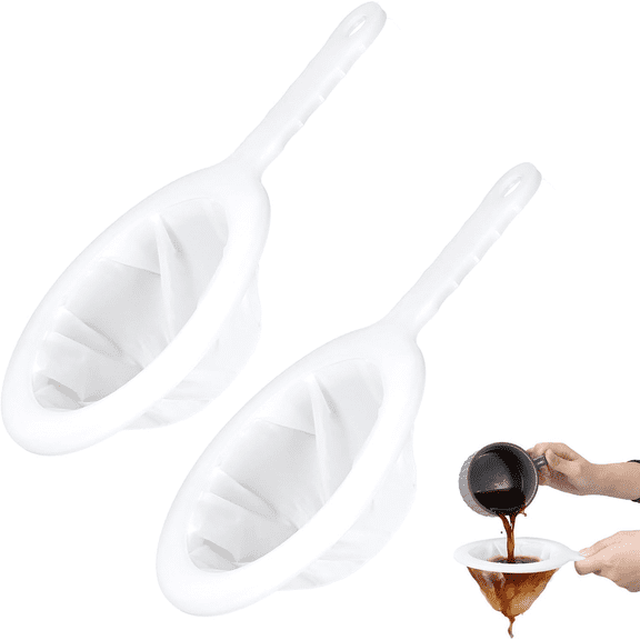 2 Pack Plastic Mesh Strainer with Handle, Mini Nylon Ultra Fine Mesh Sieve Sifte