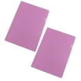 thumbnail image 1 of 2 Pack Plastic Pink Document Folders, L-Type Plastic 6.3*8.8" File Sleeves for Document Protection, Transparent Reusable A5 Project Pockets for office, Home, 1 of 7