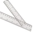 2 Pack Plastic Ruler Straight Ruler Clear See Through Measuring Acrylic Tool for Student School