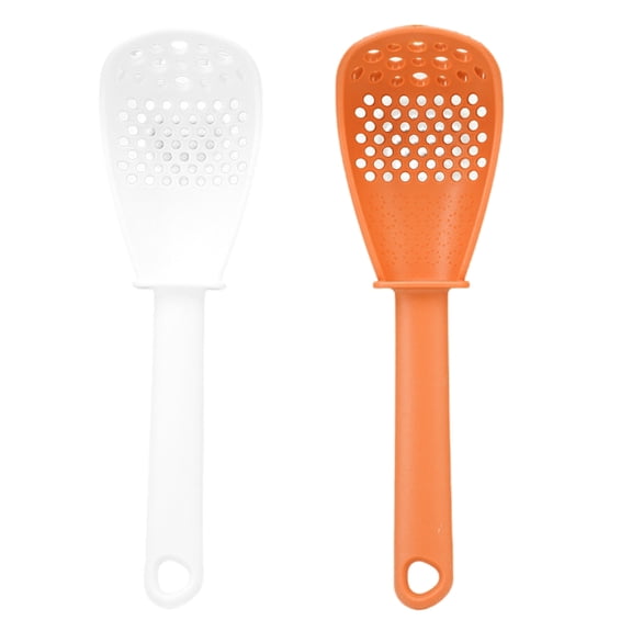 2 Pack Plastic Skimmer Spoon Slotted Spoon Frying Strainer Plastic Skimmer Suitable for Kitchen Cooking and Draining