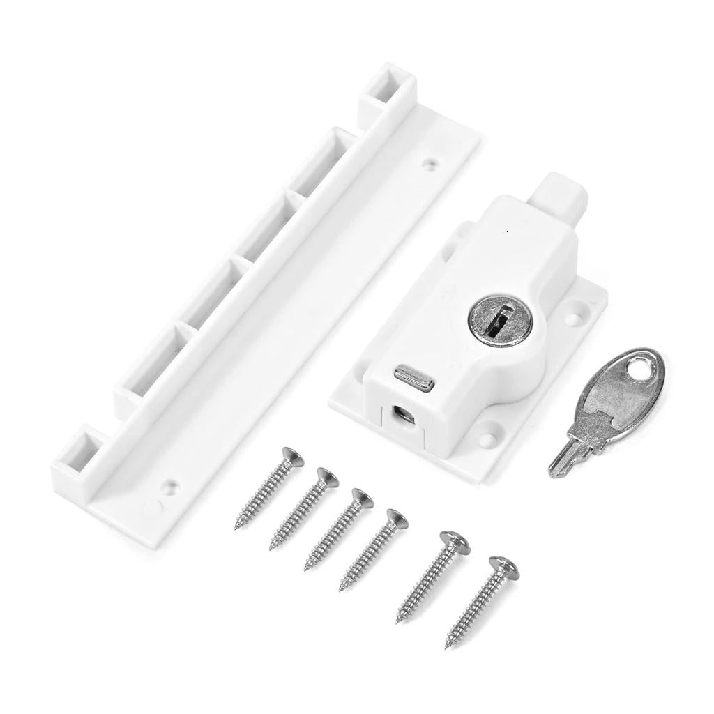 2 Pack Plastic Sliding Door Security Foot Lock Kick Lock With Key ...