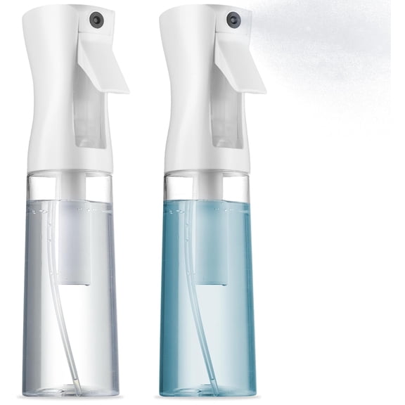 Generic Plastic Fine Mist Spray Bottles, 2 Pack, Refillable For Cleaning, Hair, Plants, Pets & Essential Oils