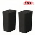 thumbnail image 1 of 2 Pack Plastic Trash Can with Press Top Lid, 2.6 gal Modern Garbage Can, Small Wastebasket for Bathroom, Black, 1 of 10