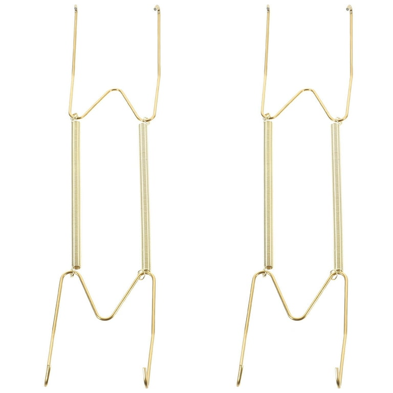 2 Pack Plate Hangers 12 Inch Brass Wall Plate Hangers Compatible 10.5 to 12 Inch Decorative Plates Antique China Antique Plates and Arts