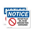 thumbnail image 1 of (2 Pack) Do Not Play On In Or Around OSHA Notice Sign 18 Inch X 12 Inch Indoor / Outdoor Rust-Free Aluminum Metal Signs for Workplace, Workshop, and Construction Site, Made in the USA, 1 of 8