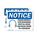 thumbnail image 1 of (2 Pack) Please Respect Our Neighbors Sign, 1 of 7
