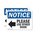 thumbnail image 1 of (2 Pack) Please Use Other Door Sign, 1 of 7