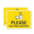 thumbnail image 1 of (2 Pack) Please Use Sanitizer OSHA Notice Sign 10 Inch X 7 Inch Vinyl Label Decal Sticker Weather Resistant, UV Protected for Workplace, Business, and Construction Site, Made in the USA, 1 of 7