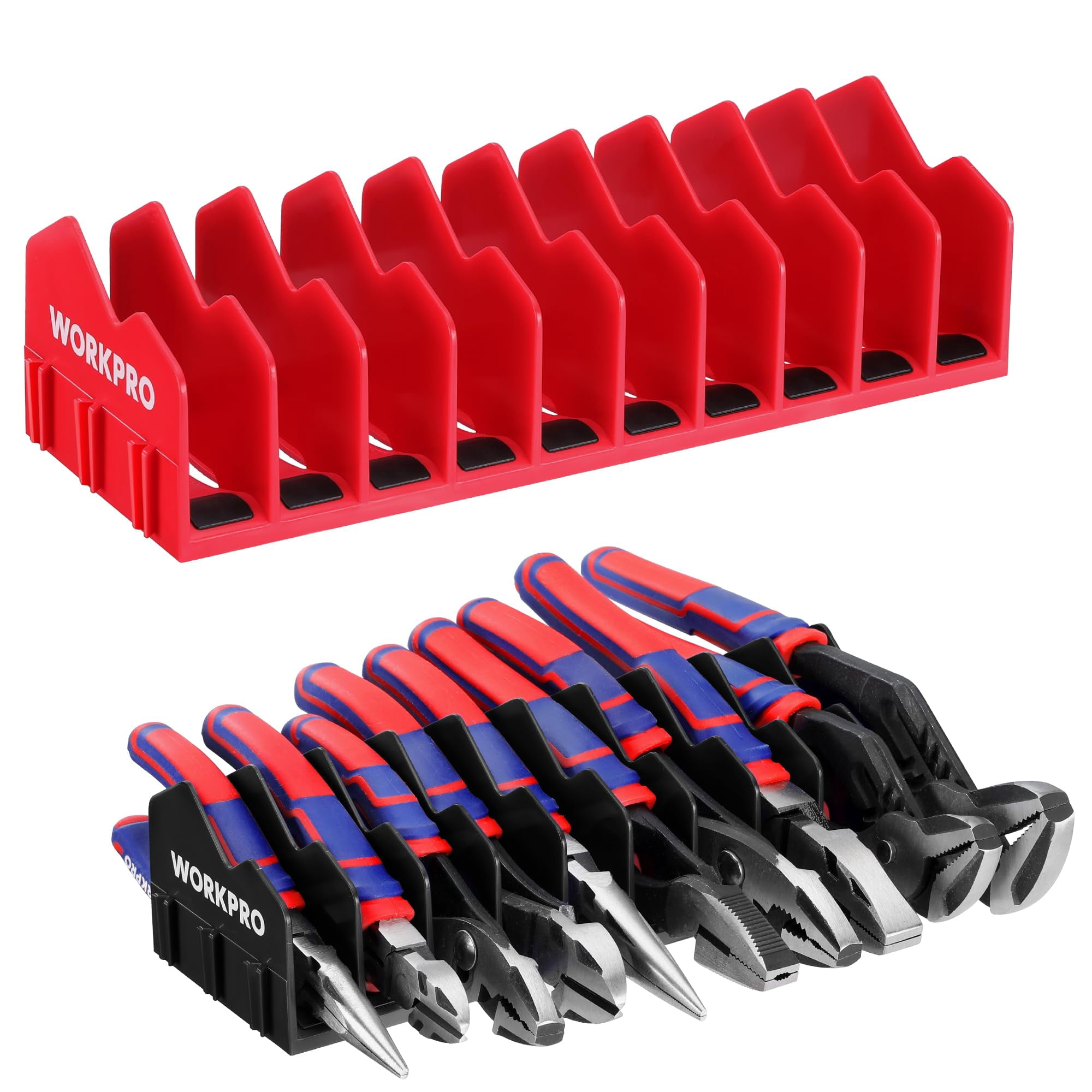 Storage Rack Cover Garage 2‑Pack Plier Organizer Rack, 20‑Slot Tool Storage Holder, Heavy‑Duty ...