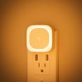 thumbnail image 1 of 2 Pack Plug in Night Light with Motion Sensor & Dusk to Dawn Sensor, 3 Sensor Modes, Dimmable Night Lights Plug into Wall, Auto ON/Off, Amber Nightlight for Kids, Bathroom, Bedroom, Stairs, 1 of 5