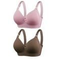 thumbnail image 1 of Yijfswar 2 Pack Plus Size Bra for Women V Neck Lift Bras No Underwire Bralette Adjustable Strap Push Up Tshirt Bras Comfortable Crop Top, 1 of 5