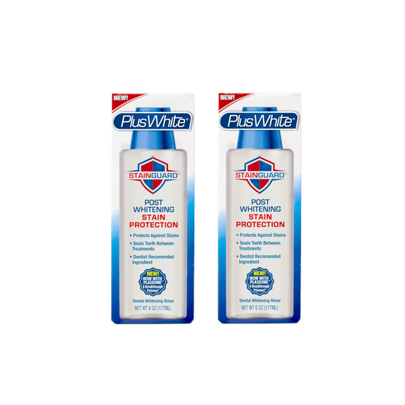 2 Pack - Plus White Post Whitening Stain Rinse - Protects Against Smoking, Wine, & Coffee - Dentist Recommended Whitening Teeth Rinse, 6 oz