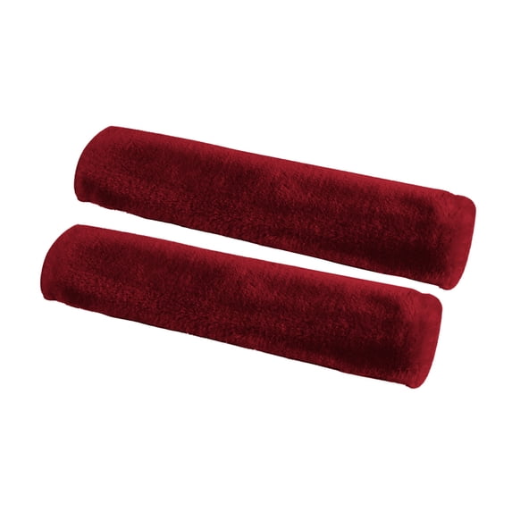 2 Pack Plush Car Seat Belt Shoulder Pad Cover,Soft Velvet Strap Cushion Protector for Auto Seatbelt Bag Strap,Washable 10x3 Inch Wine