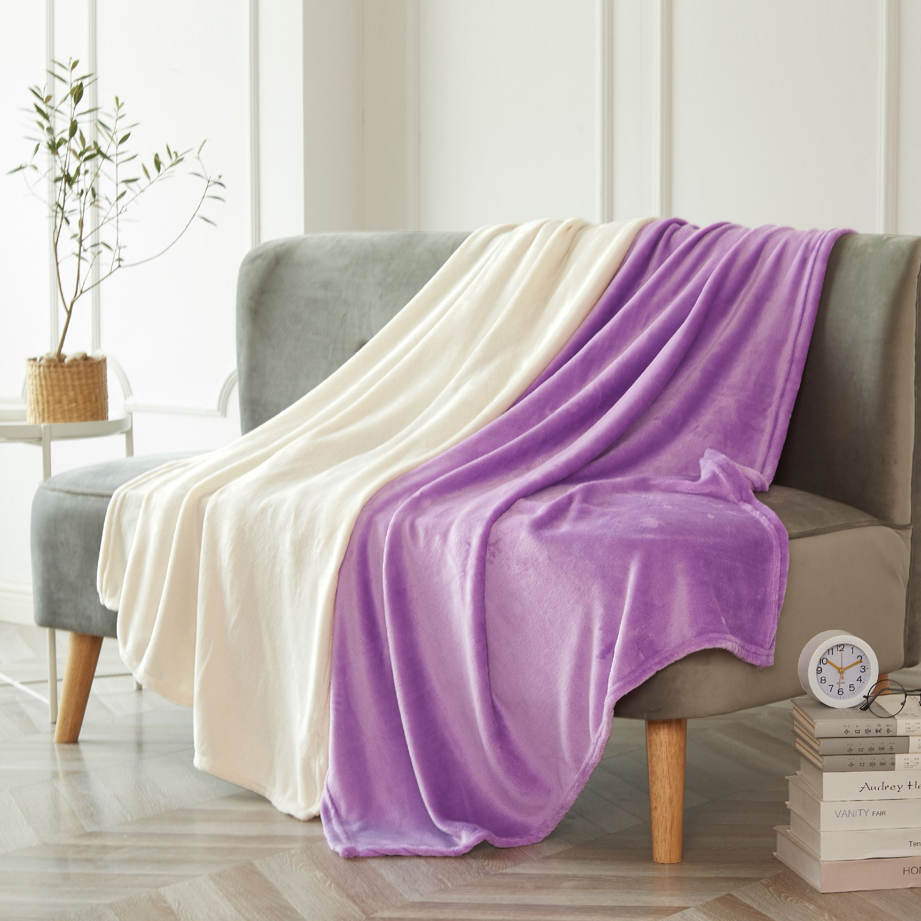 2 Pack Plush Throws by Heritage Club, Available in Multiple Colors