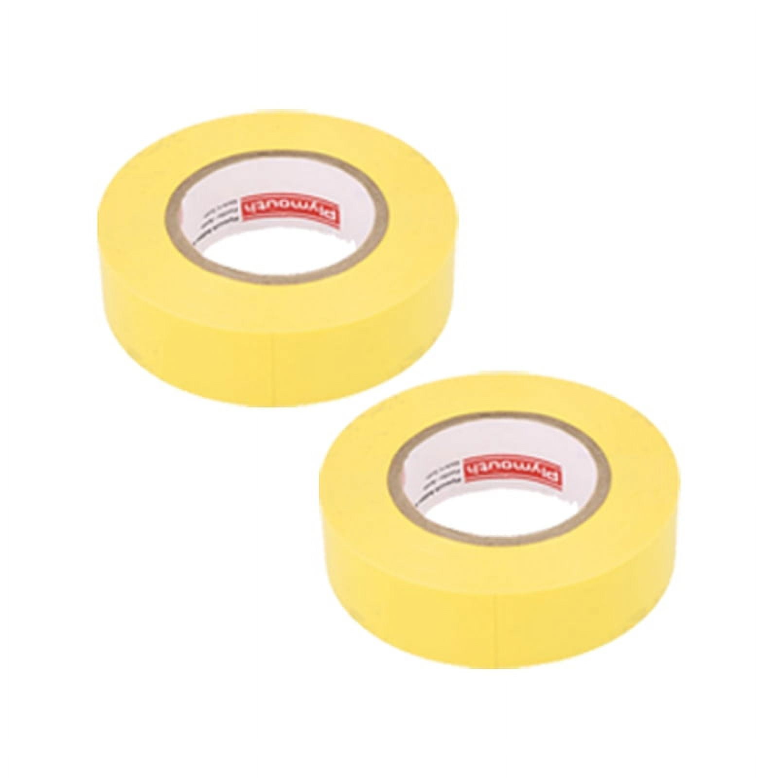 (2 Pack) Plymouth 3899 Yellow Vinyl Weather Resistant Electrical Tape 3/4" x 60'