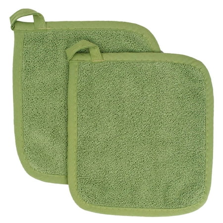 2 Pack Pocket Pot Holders Cotton Heat ??esistant Potholder Multipurpose Hot Pads Machine Washable Oven ??itts Potholders Bulk for Daily Kitchen Baking and Cooking