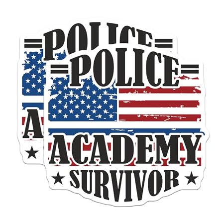(2 Pack) Police Academy Survivor Magnets Magnets - Law Enforcement Graduate Keepsake - 5" On Longest Side - Made in USA - Sticks to Refrigerators & Metal Surfaces - MAG9151