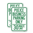thumbnail image 1 of (2 Pack) Police Business Parking Only 30 Minute Limit | 18" X 24" Heavy-Gauge Aluminum Sign | Rust Free Aluminum, Weather Resistant, Waterproof, Fade Resistant, 2 Pre-drilled Holes, 1 of 4