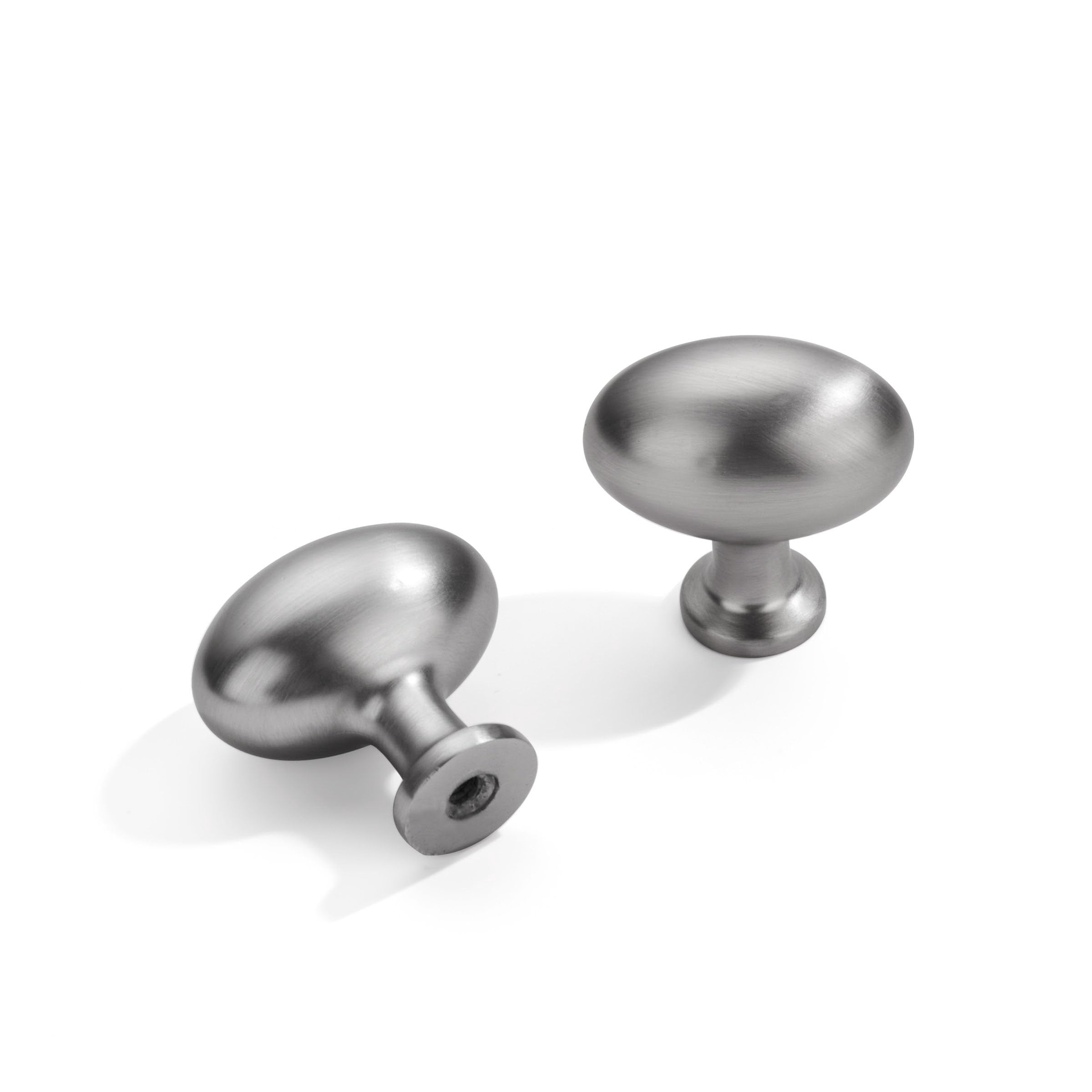 2 Pack Polished Nickel Oval Cabinet Knobs Dresser Knobs Solid Drawer Knobs Kitchen Cabinet Hardware Zinc Knobs for Dresser Drawers