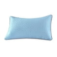 thumbnail image 1 of 2-Pack Polyester Fiber Pillow Covers - Breathable Oil-Proof Isolation Pillowcases with Soft Knit Fabric, Protective Blue Pillow Covers for Comfortable Sleep, 1 of 7