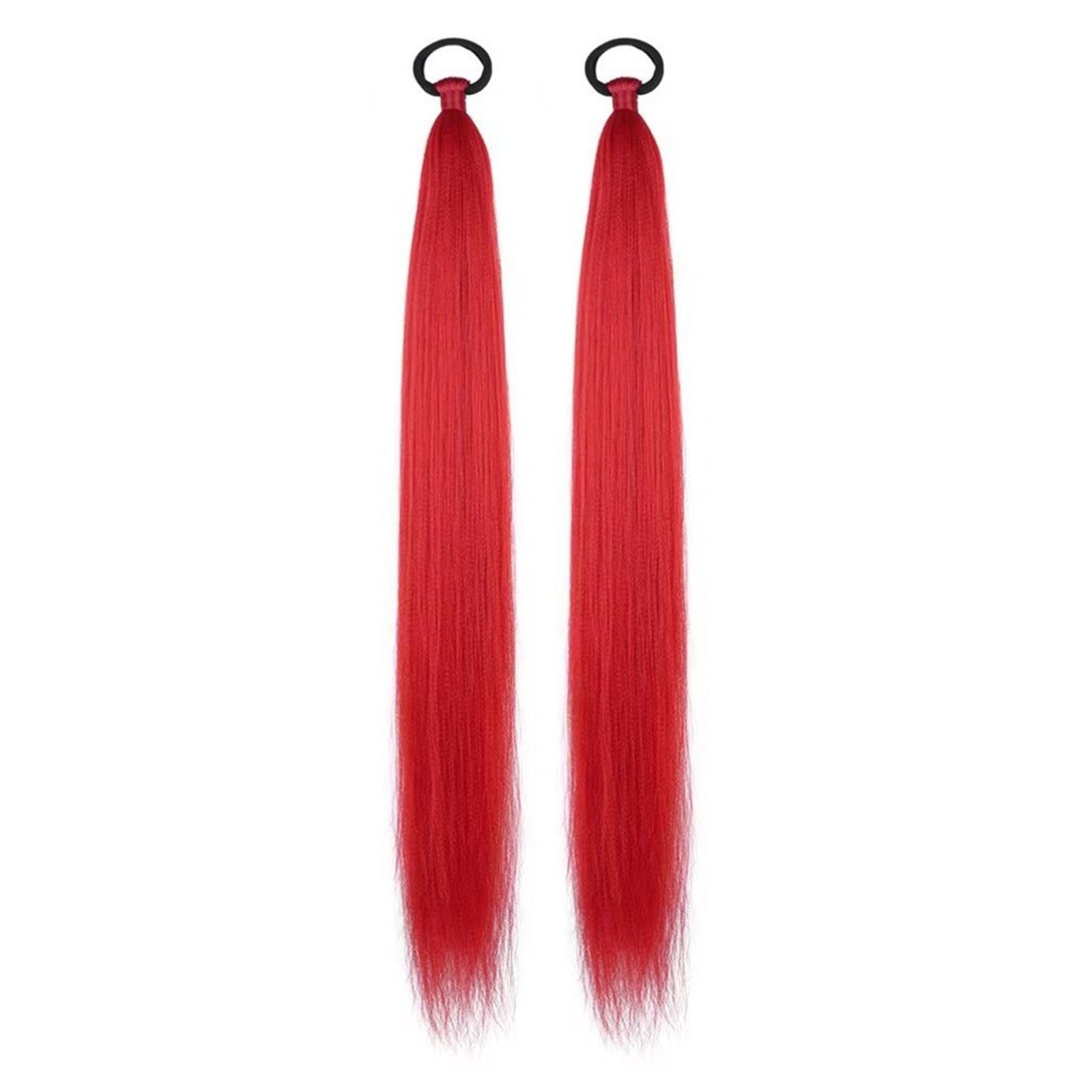2 Pack Ponytail Extension With Tie Colored Ponytail For Women Girls ...
