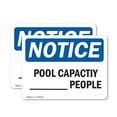 thumbnail image 1 of (2 Pack) Pool Capacity ____ People OSHA Notice Sign 10 Inch X 7 Inch Vinyl Label Decal Sticker Weather Resistant, UV Protected for Workplace, Business, and Construction Site, Made in, 1 of 7