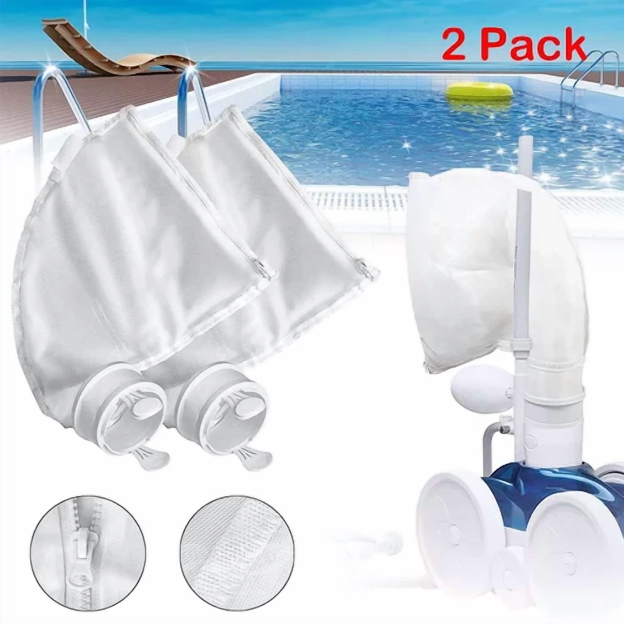 2 Pack Pool Cleaner Bags All Purpose Filter Bag For Polaris 280 480 Part K13 K16