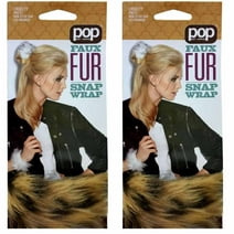 (2 Pack) Pop Faux Fur Snap Wrap - Cheetah Not!