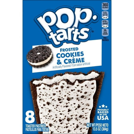 2 Pack - Pop-Tarts Frosted Cookies and Creme Toaster Pastries, 13.5 oz - 8 ct Packaging may vary