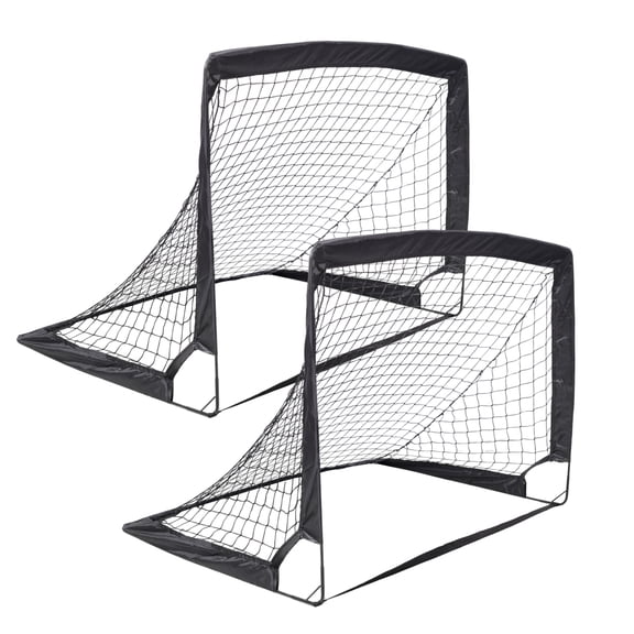 2 Pack Pop Up Soccer Goals, Foldable Portable Soccer Nets with Ground Stakes & Carry Bag, for Backyard Play, Training for Youth & Adults