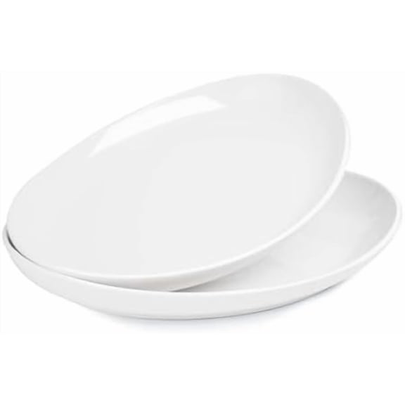 2-Pack Porcelain Oval Serving Platters, White High-Grade Durable Professional, 14.5 Inch 2.0 Count$$Home Decor, Kitchen, & Other