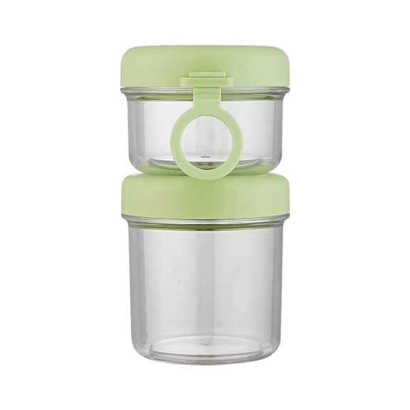 2-Pack Portable Breakfast Cups with Lids, Leakproof Oatmeal and Yogurt Jars for On-the-Go, Reusable Meal Prep Containers with Handle for Snacks and Salad, Mother's Day Gift Set