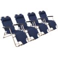 thumbnail image 1 of 2 Pack Portable Chaise Lounge Chair Flat Folding Outdoor Recliner Chair for Camping Beach Pool, 60"(L) x19(W) …, 1 of 13