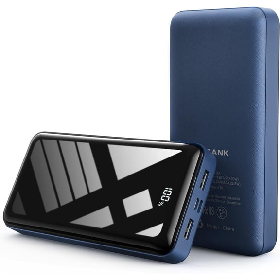 2 Pack Portable Charger Power Bank 10000mAh, PD 22.5W Fast Charging Power Bank,LED Display Battery Pack for iPhone17/16/15/14/13 Series, Samsung, Google, Pixel, LG, iPad