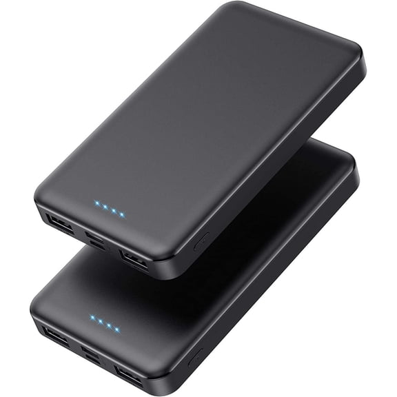 [2 Pack]Portable Charger Power Bank 10000mAh,Slimmer USB C in&Out Fast Charging Portable Phone Charger,Travel Essentials Backup External Battery Pack for iPhone 17/16/ 15/14/13/12,Galaxy S24,Android