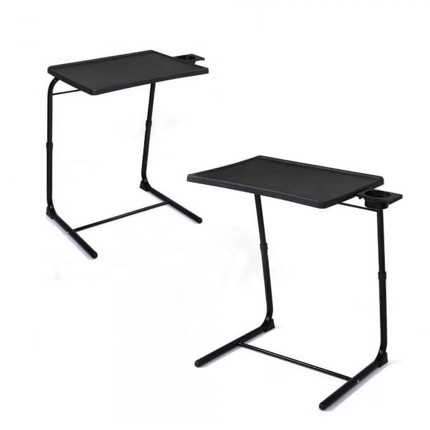 2 Pack Portable Computer Table, Office Desk Adjustable Height
