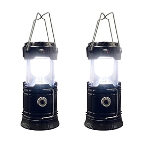 BN-LINK 2 Pack Collapsible LED Camping Lanterns, Lightweight Waterproof Solar Rechargeable Lanterns, LED Flashlight Survival Kits for Outdoor Home Emergency Light Power Outages Hiking