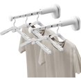 thumbnail image 1 of 2 Pack Portable Mini Travel Drying Rack Clothing – Adjustable Space Saving Clothes Drying Rack with 6 Hangers, Foldable Laundry Drying Rack for Hotel, Balcony, Camping,Suitcase,Door, 1 of 4